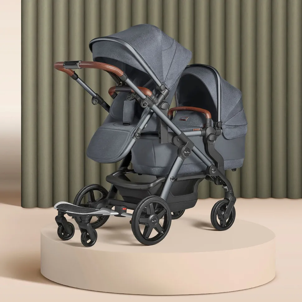 Silver Cross Wave Single-to-Double Stroller - Lunar