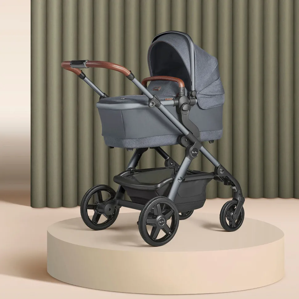 Silver Cross Wave Tandem Bassinet - Lunar