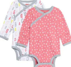 Skip Hop ABC-123 Long Sleeve Bodysuit Set, 2-Pack - Pink (6 Months)