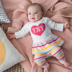 Skip Hop Baby Says Long Sleeve Tunic & Legging Set - Pink Stripes (6 Months)