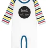 Skip Hop Baby Says Long Sleeve Romper, Look at Me - Stripes (9 Months)