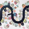 Skip Hop Doubleplay Reversible Playmat - Vibrant Village