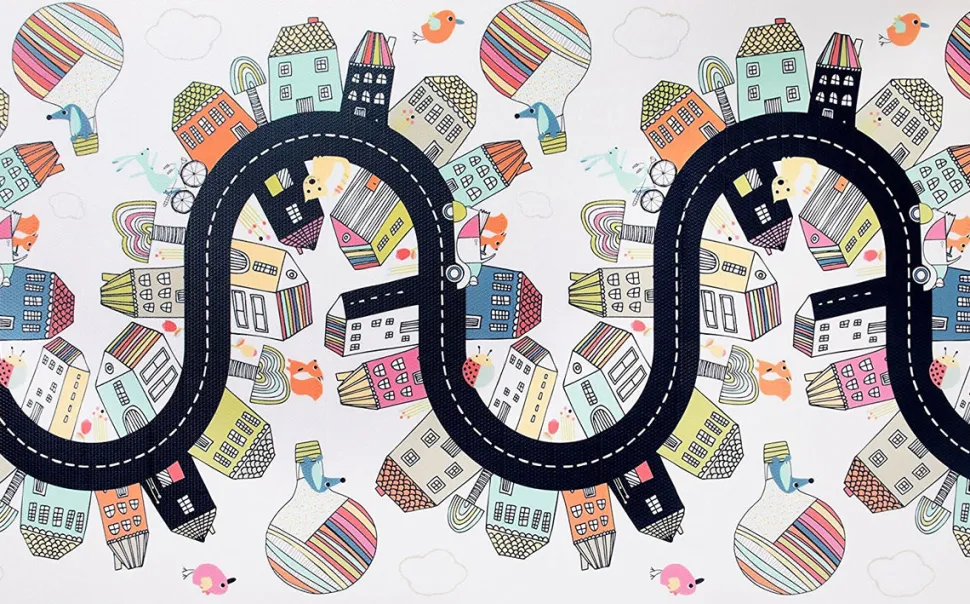 Skip Hop Doubleplay Reversible Playmat - Vibrant Village