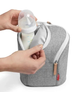 Skip Hop Grab & Go Double Bottle Bag - Grey Melange
