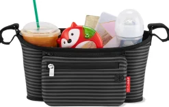 Skip Hop Grab & Go Stroller Organizer - Black/Grey Stripes