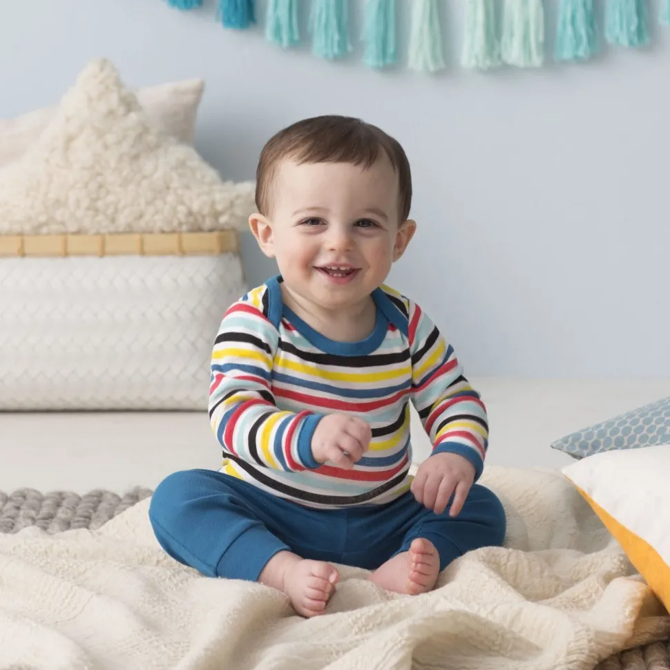 Skip Hop Long Sleeve Bodysuit & Pant Set - Stripes (9 Months)