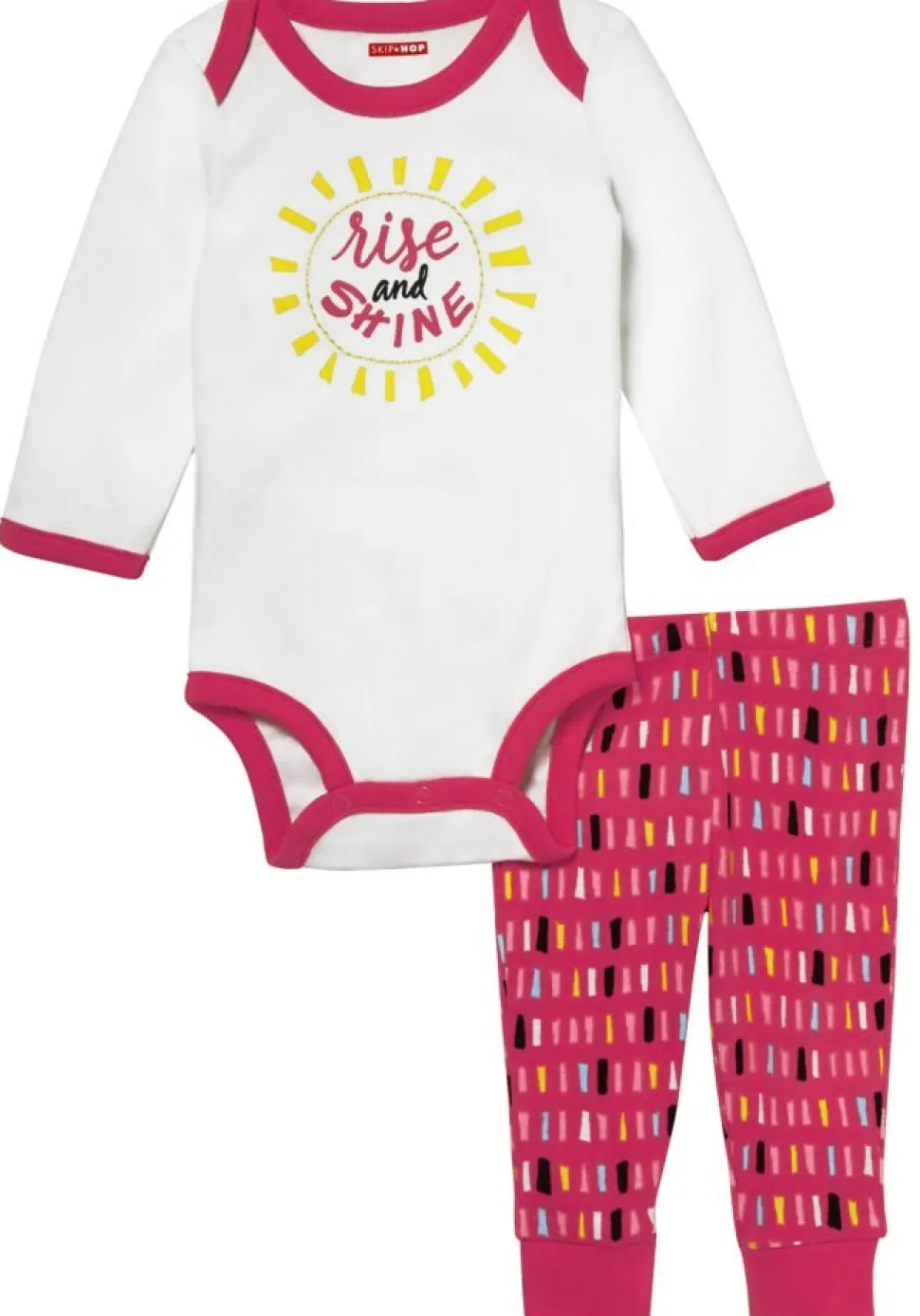Skip Hop Long Sleeve Bodysuit & Pant Set, Rise & Shine - Confetti (9 Months)