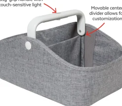 Skip Hop Nursery Style Light-Up Diaper Caddy - Grey