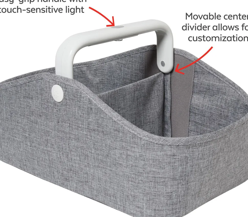 Skip Hop Nursery Style Light-Up Diaper Caddy - Grey