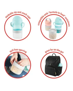 Skip Hop Sip To Snack 2-in-1 Set - Teal / Grey