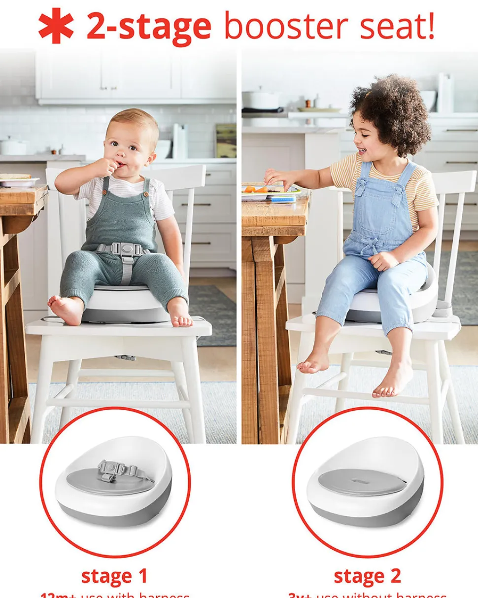 Skip Hop Sleek Seat Booster - Grey / White