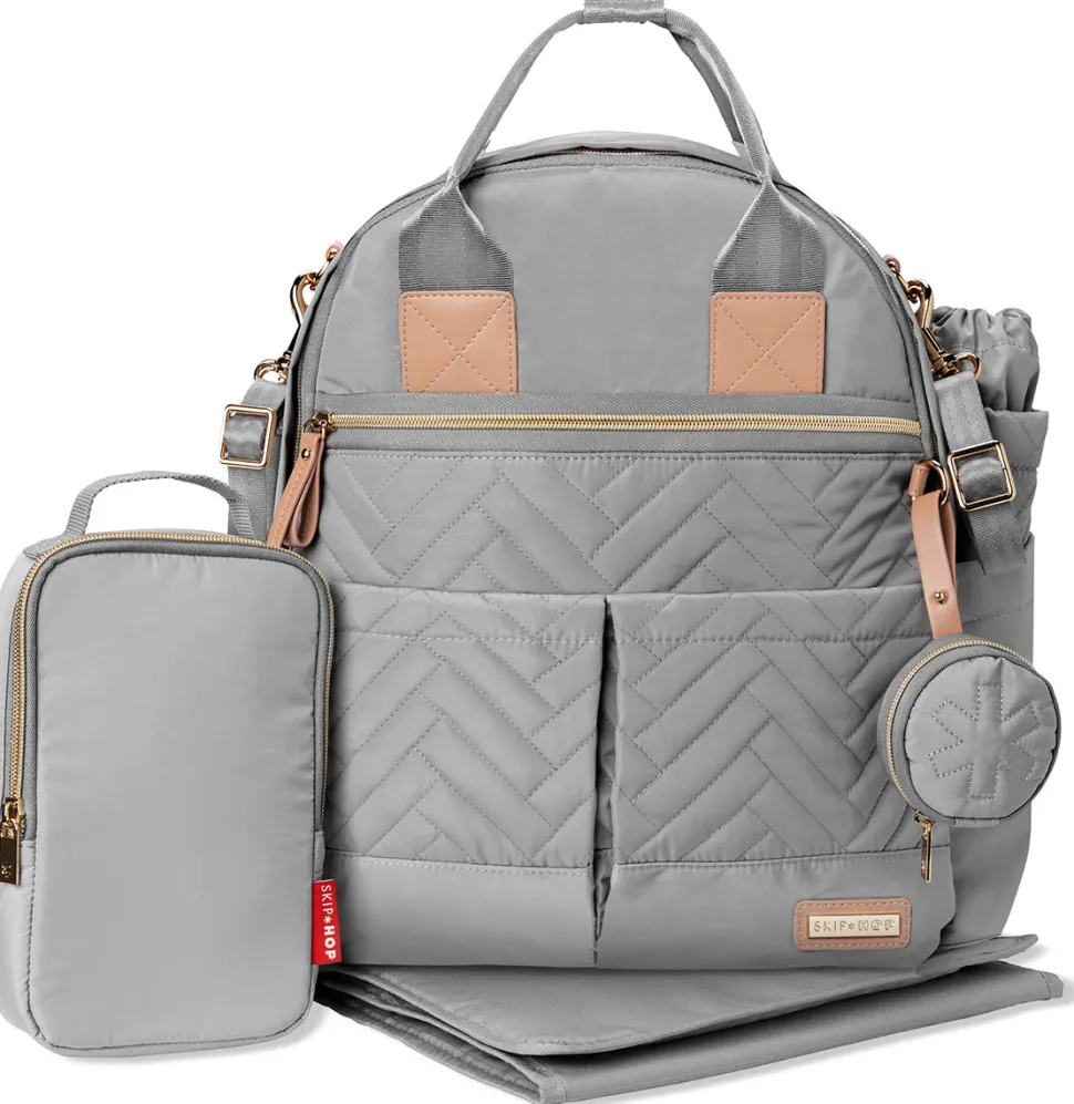 Skip Hop Suite 6-In-1 Diaper Backpack Set - Dove