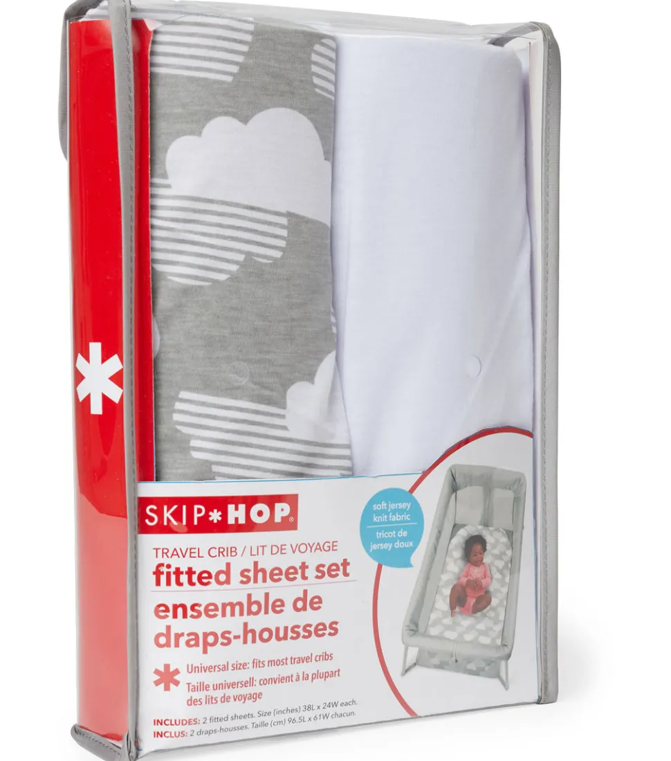 Skip Hop Travel Crib Fitted Sheet Set
