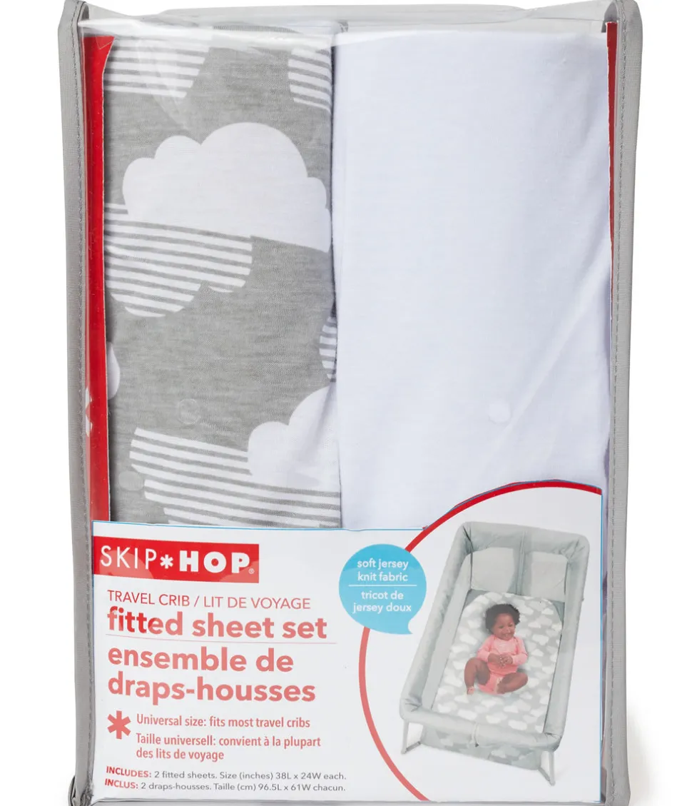Skip Hop Travel Crib Fitted Sheet Set