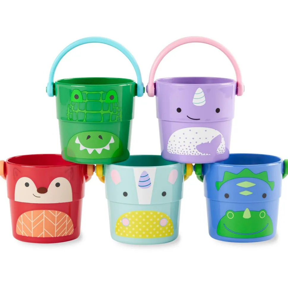 Skip Hop ZOO Stack & Pour Buckets Bath Toy