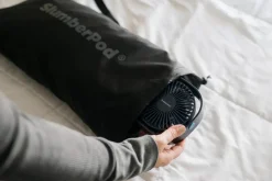 SlumberPod Privacy Canopy with Fan - Black / Gray