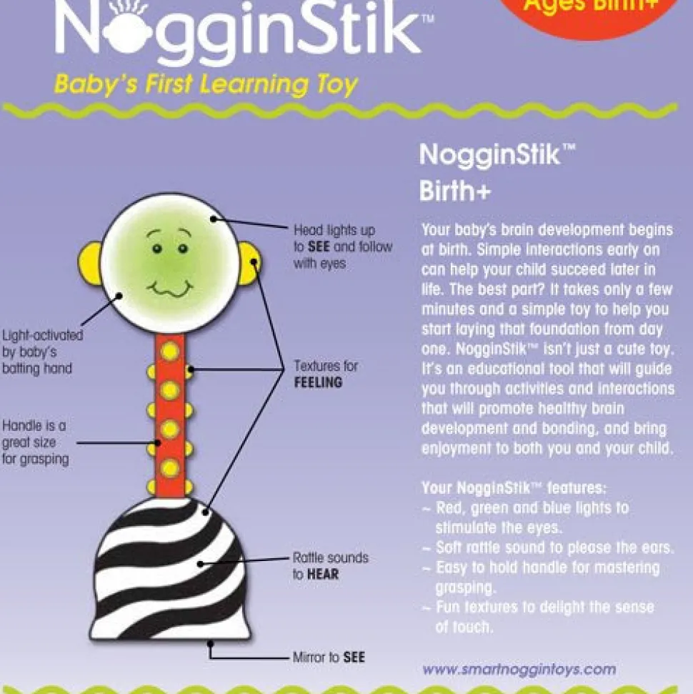 SmartNoggin Noggin Stik Light-up Rattle