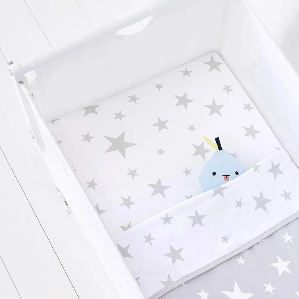 Snuz 3 Piece SnuzPod Crib Bedding Set - Grey Star