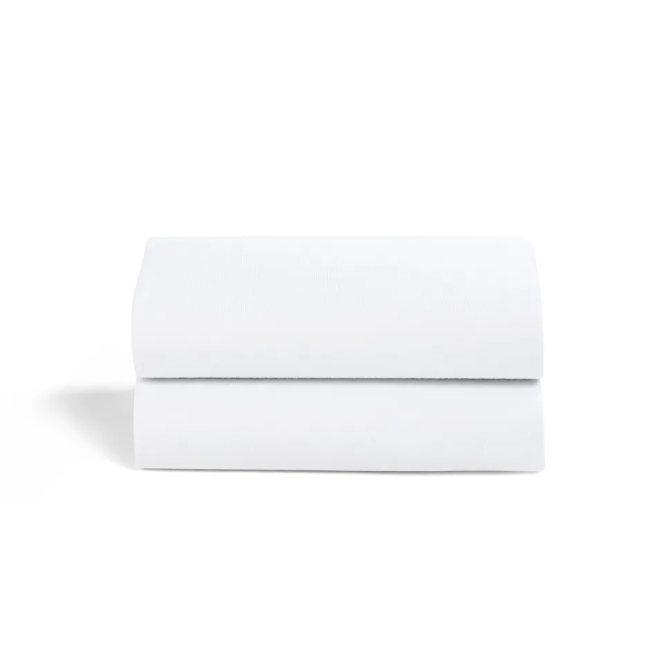 Snuz SnuzPod Crib Fitted Sheets, 2 Pack - White