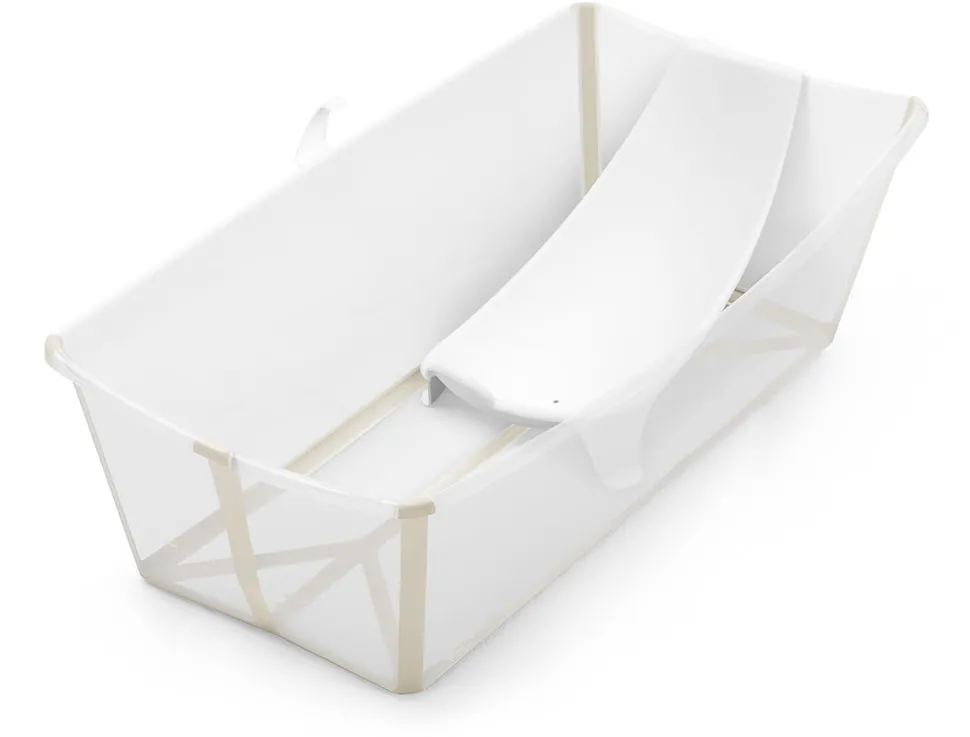 Stokke Flexi Bath X-Large Heat Sensitive Tub + Newborn Support - Sandy Beige