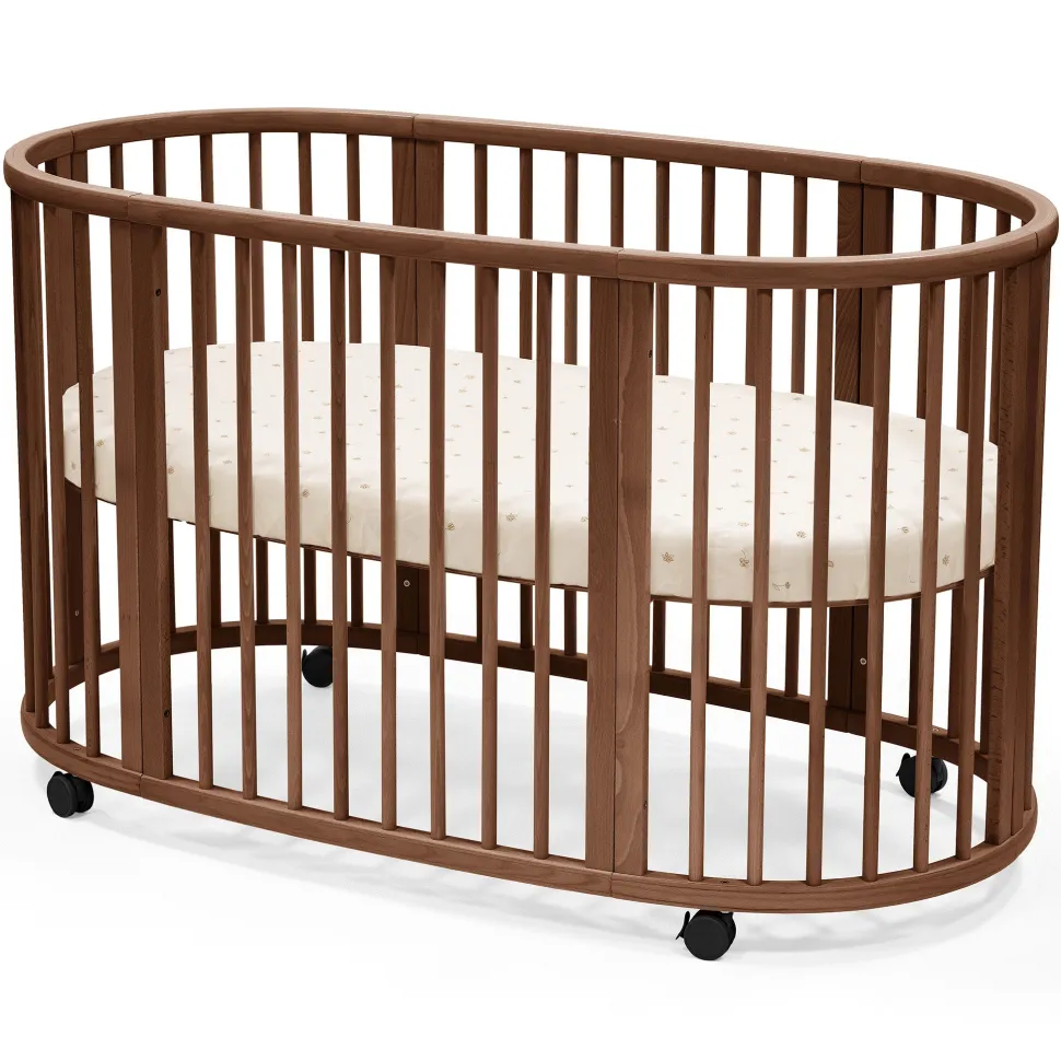 Stokke Sleepi Crib/Bed Fitted Sheet - Flower Ecru