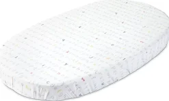 Stokke Sleepi Fitted Sheet by Pehr - Rainbow Alphabet Lines