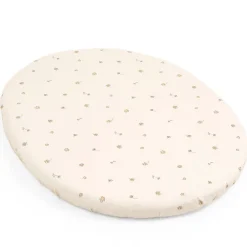 Stokke Sleepi Mini Fitted Sheet - Flower Ecru