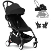 Stokke YOYO3 Ultra Compact Complete 0+/6+ Stroller + Car Seat Adapter (One Box) - Black / Black