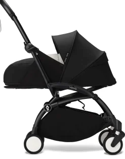 Stokke YOYO3 Ultra Compact Complete 0+/6+ Stroller + Car Seat Adapter (One Box) - Black / Black