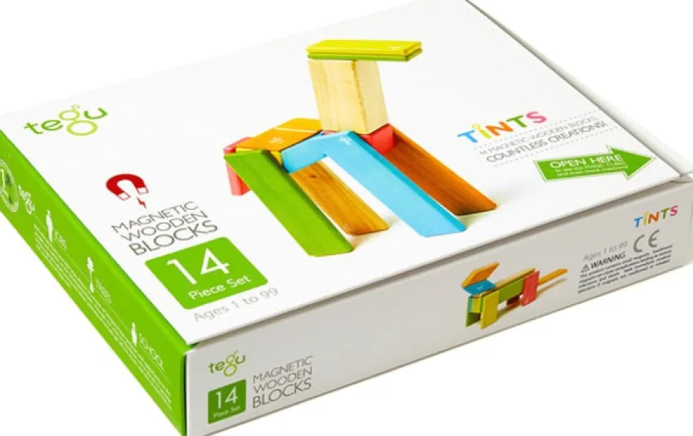 Tegu 14 Piece Magnetic Blocks Set - Tegu Tints