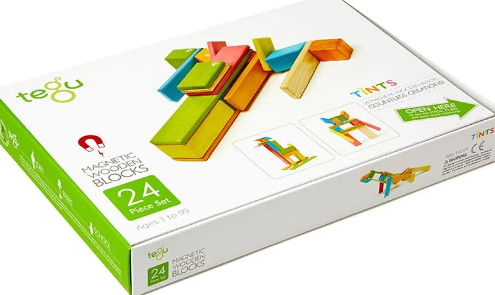 Tegu 24 Piece Magnetic Blocks Set - Tegu Tints