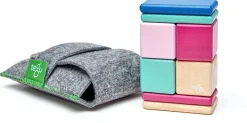 Tegu Pocket Pouch 8 Piece Magnetic Blocks - Blossom