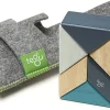 Tegu Pocket Pouch Prism 6 Piece Magnetic Blocks - Blues