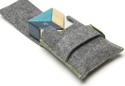 Tegu Pocket Pouch Prism 6 Piece Magnetic Blocks - Blues