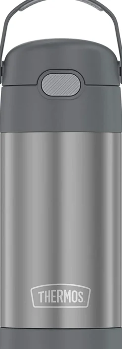 Thermos FUNtainer Vacuum Insulated Stainless Steel Straw Water Bottle 12oz - Grey