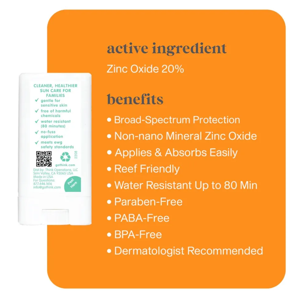 Thinksport Kids Sunscreen Stick, 10ml