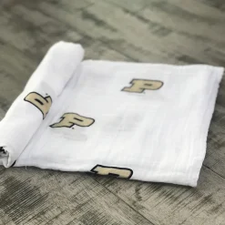 Three Little Anchors College Swaddle Blanket - Purdue Boilermakers