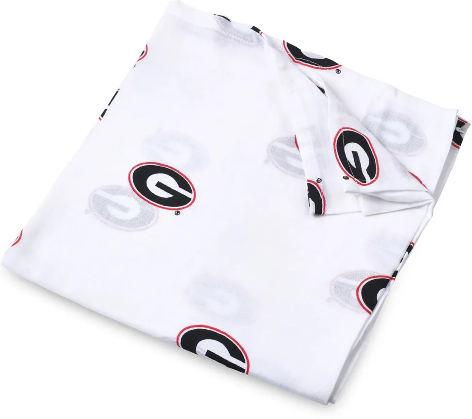 Three Little Anchors College Swaddle Blanket - Georgia Bulldogs