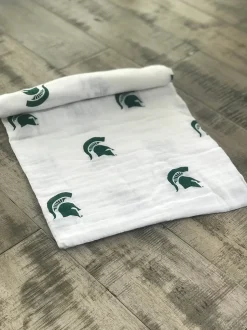 Three Little Anchors College Swaddle Blanket - Michigan State Spartans