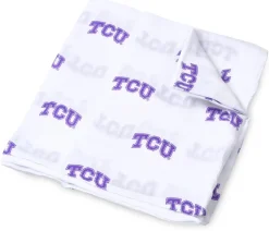Three Little Anchors College Swaddle Blanket - Texas Christian University Horned Frogs