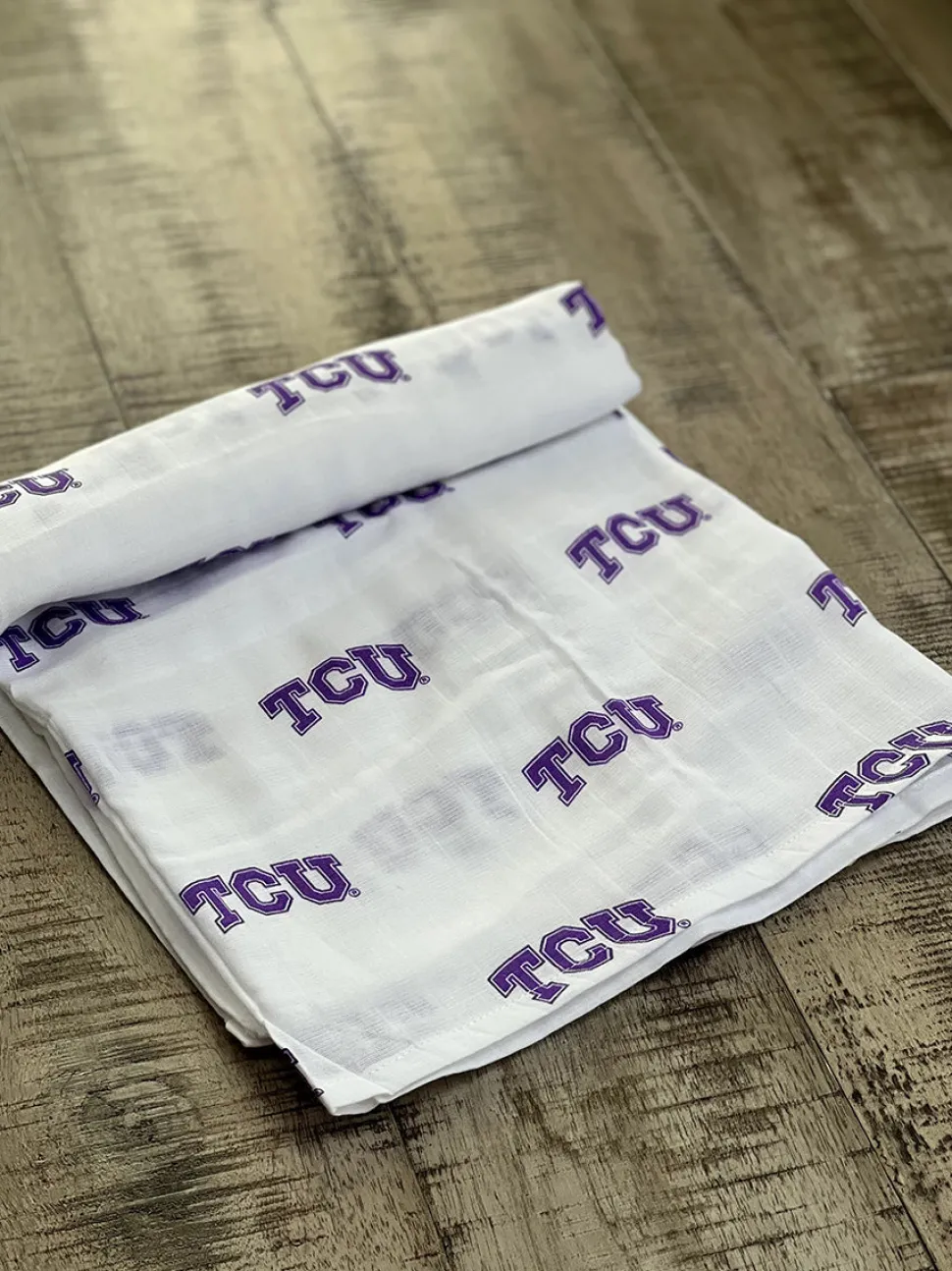 Three Little Anchors College Swaddle Blanket - Texas Christian University Horned Frogs