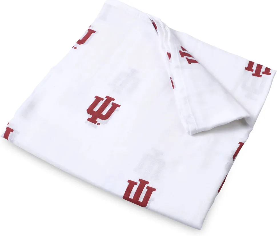 Three Little Anchors College Swaddle Blanket - Indiana Hoosiers