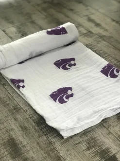 Three Little Anchors College Swaddle Blanket - Kansas State Wildcats