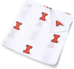 Three Little Anchors College Swaddle Blanket - Illinois Fighting Illini