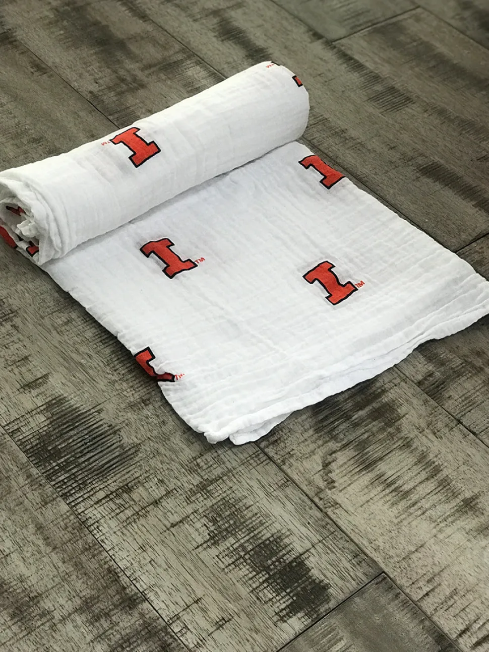 Three Little Anchors College Swaddle Blanket - Illinois Fighting Illini