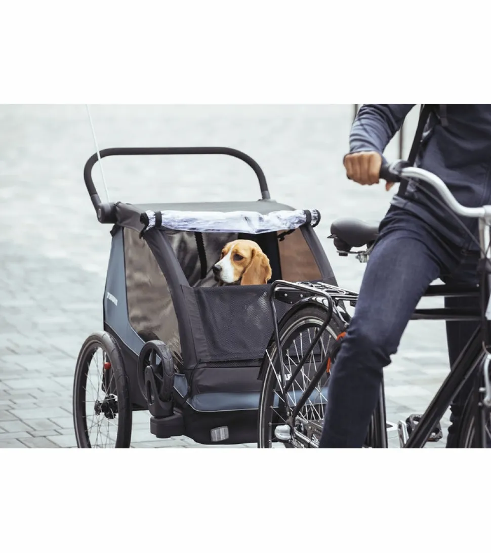 Thule Courier Bicycle Trailer + Pet Kit Bundle - Aegean Blue