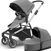 Thule Sleek Single-to-Double Stroller & Bassinet - Grey Melange