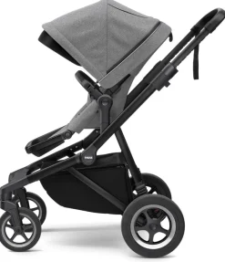 Thule Sleek Single-to-Double Stroller - Black / Grey Melange