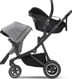 Thule Sleek Single-to-Double Stroller - Black / Grey Melange