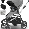Thule Sleek Stroller + Accessory Set - Grey Melange